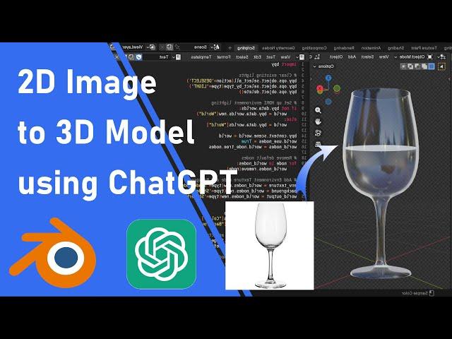 Blender 2D Image to 3D Model using ChatGPT - Blender Tutorial