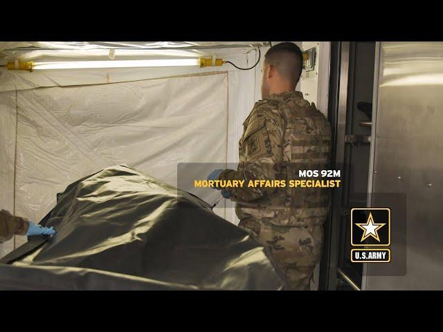 Army Burial Preparation - 92M - Mortuary Affairs Specialist