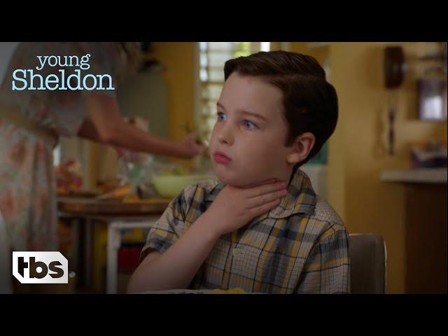 Young Sheldon: Sheldon Chokes on a Sausage (Season 1 Episode 4 Clip) | TBS