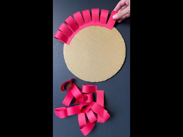 Paper flower wall hanging || Easy wall decoration ideas #paperflower #youtubeshorts #shorts #viral