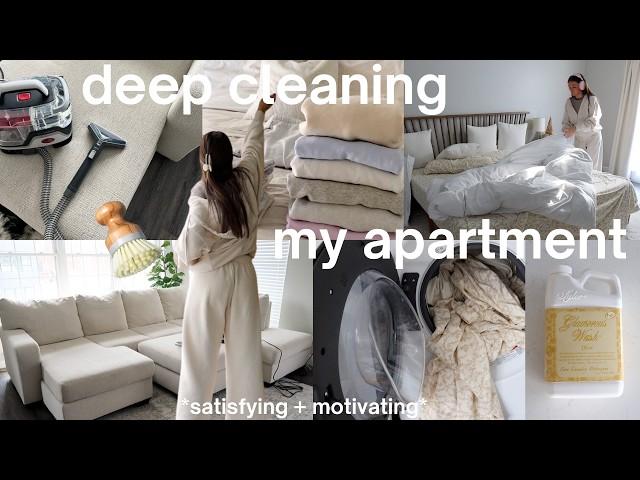 DEEP CLEANING + ORGANIZING *my ENTIRE apartment* 🫧 2025