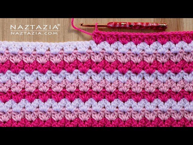 How to Crochet V-Stitch Cluster Pattern - Cute, Quick, and Easy Stitches for a Blanket and Scarf