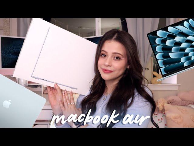 UNBOXING THE NEW M4 MACBOOK AIR in sky blue!️🫧🩵