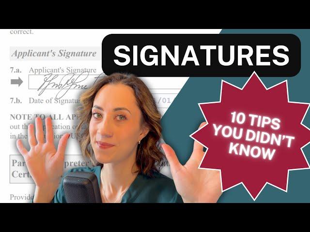 HOW TO SIGN YOUR IMMIGRATION FORMS | USCIS SIGNATURE