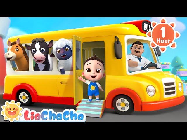 Wheels on the Bus with Animals | Kids Song Compilation | Kids Songs & Nursery Rhymes | LiaChaCha