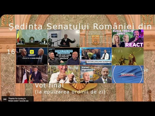 Ședinta de plen a Senatului din data de 4 Noiembrie 2024