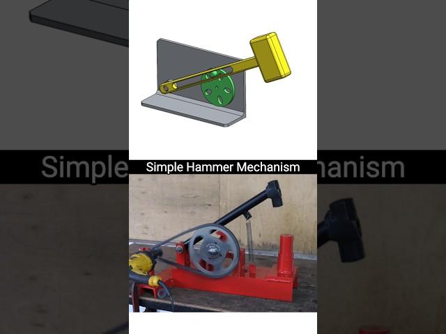 Simple Hammer Mechanism #engineering #mechanism #mechanicalengineering #3ddesign