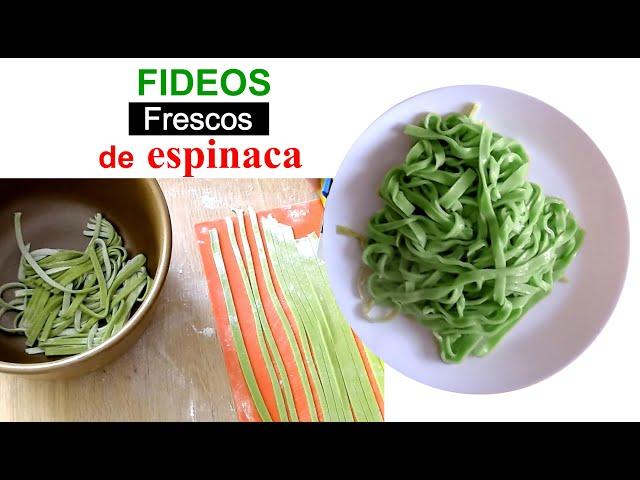 Pasta Fresca Casera Sin Maquina | Fideos de Espinaca Receta MUY Fácil