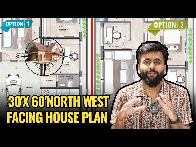 " LUXURY 30x60  SQFT House Plan | NW Facing Vastu Design for Prosperity & Harmony 