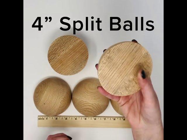 4 Inch Wood Split Balls