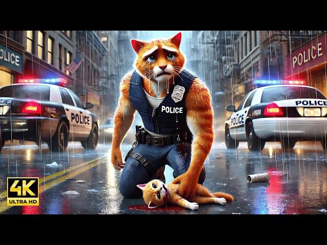 Police Cat Painful Loss His Kitty  #cat #cute #ai #catlover #catvideos #cutecat #aiimages #aicat