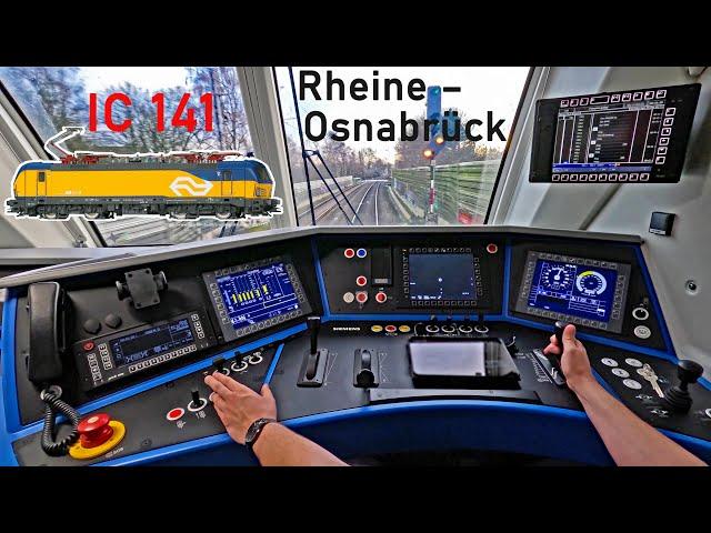 POV Expect a stop! | IC 141 Rheine - Osnabrück Hbf | Driver's cab ride | BR 193 Siemens Vectron