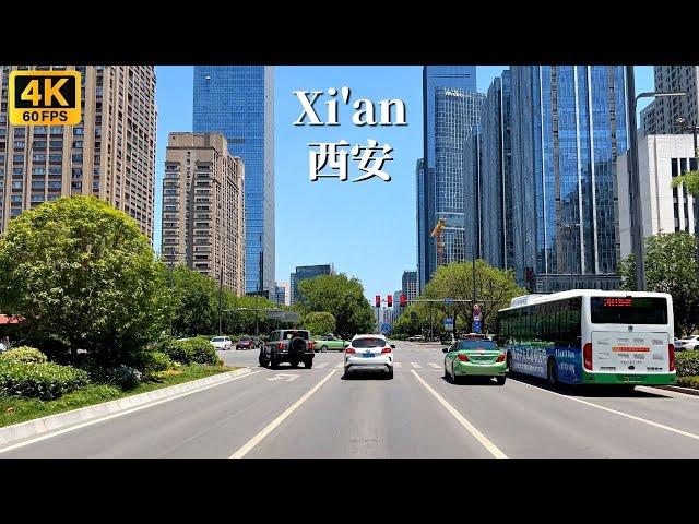 Driving in Xi'an - a 'world historic city' with a population of 13 million - 4K