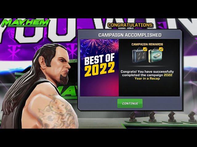 Completing 100% Best of 2022 Recap event WWE Mayhem