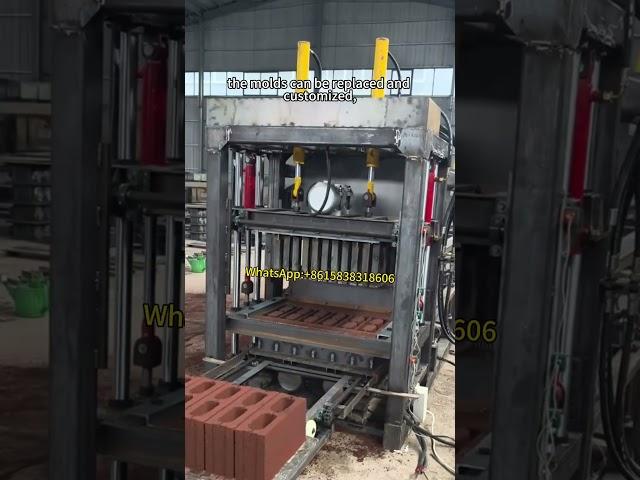 4-15 fully automatic concrete block moulder in Cambodia#brickwork #blockmakingmachinefactory