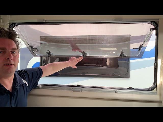 Instructions for opening and closing motorhome windows