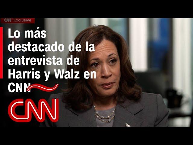 Los mejores momentos de la entrevista de Kamala Harris y Tim Walz en CNN