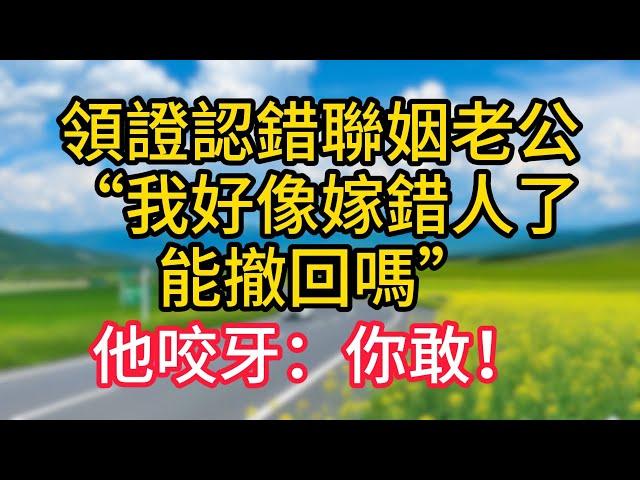 【完結】領證認錯聯姻老公，“我好像嫁錯人了，能撤回嗎”他咬牙：你敢！ #故事#言情小說#一口氣看完#爽文