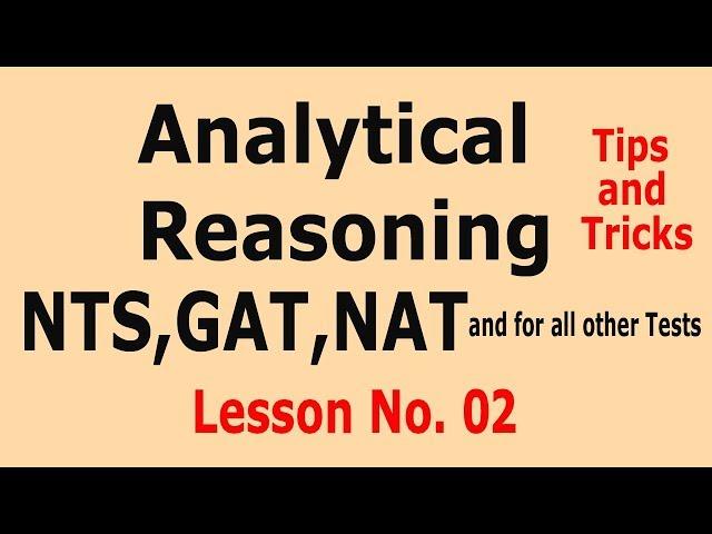 Analytical Reasoning (Tips and Tricks) :  Lesson No. 02