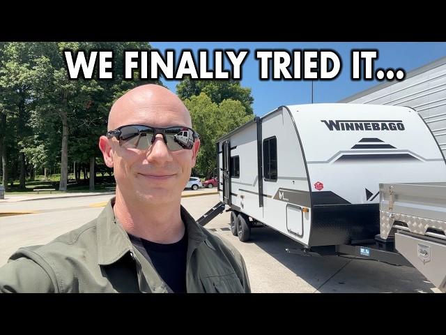 Our First Travel Trailer Experience! RV Camping in a Winnebago M-Series 2326RK