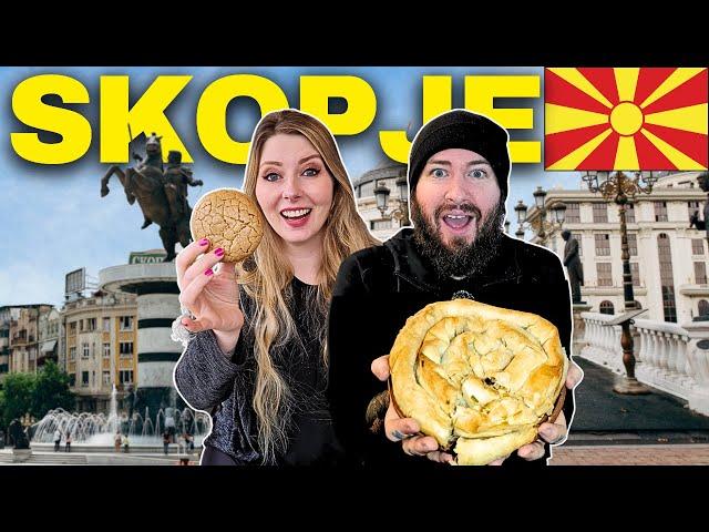 This is SKOPJE, NORTH MACEDONIA?!  - MACEDONIAN FOOD in Europe's most UNUSUAL capital!