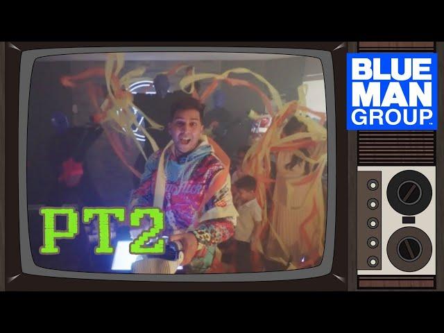 Blue Man Group x @KhanFlicks  Retro Commercial #Shorts | Robot Battles, Iron Man and VR Goggles