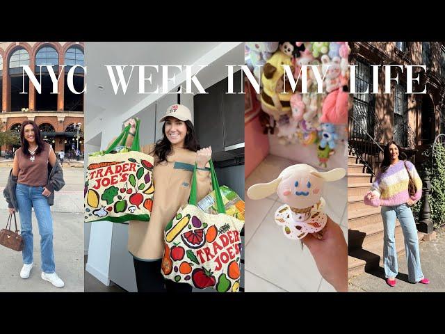 WEEK IN MY LIFE in the CITY | organize my apartment with me, trader joes haul, spending time alone!