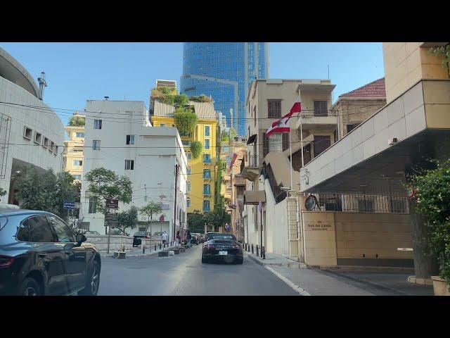 Driving around Achrafieh, Beirut, Lebanon