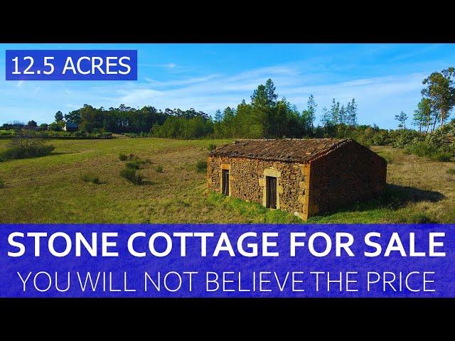 12.5 ACRE FARM - BEAUTIFUL CHEAP STONE COTTAGE FOR SALE IN CENTRAL PORTUGAL