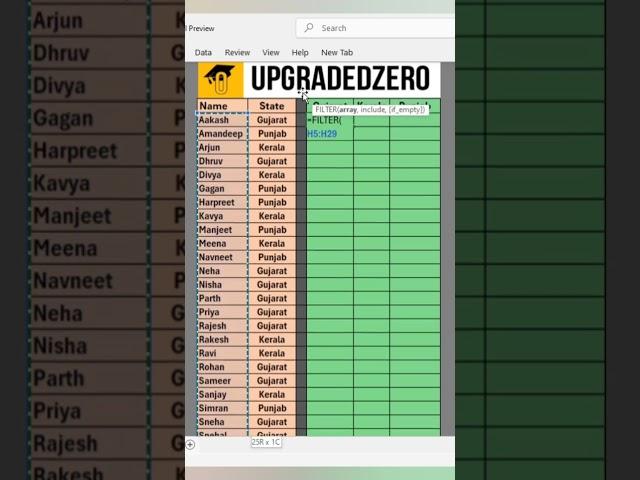 How to Use the FILTER Function in Excel | Quick Excel Tutorial #exceltutorial #excelformulas #excel