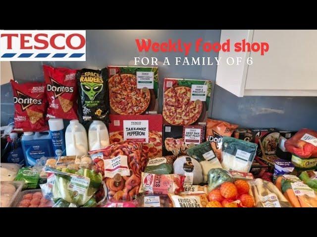 Weekly food shop for uk family of 6. Prices included #foodhaul #tesco #ukfamily