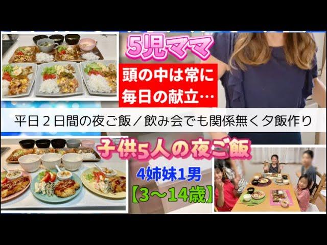 【夜ご飯】毎日同じ事の繰り返しでも頭の中は常に献立/２日間の夕飯作り