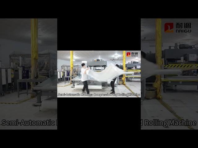 Optimize Mattress Storage & Shipping with Semi-Automatic Mattress Compression and Rolling Machine