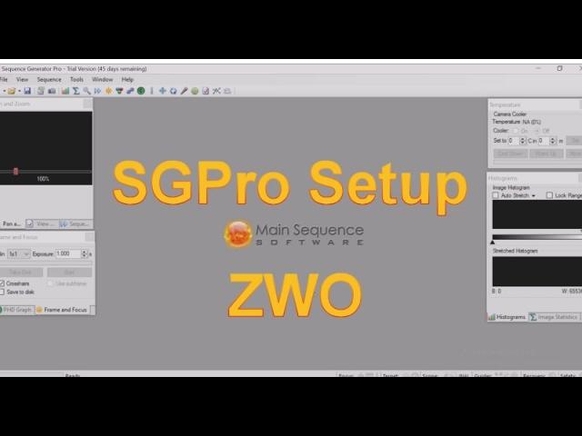 Sequence Generator Pro Setup:  ZWO Camera