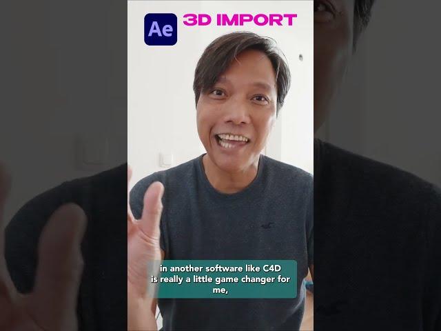 New 3D IMPORT in After Effects 2023! Useful for VFX Compositing? #shorts