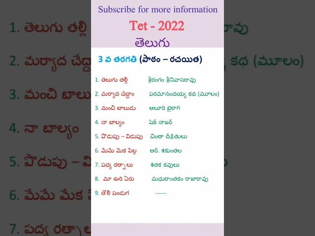 tet exam 2022,ctet 2022, sgt telugu bits