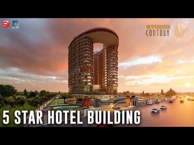 5 Star Hotel Building || 3D Architectural Walkthrough Hotel Design || Studio Contour #3dmodelling