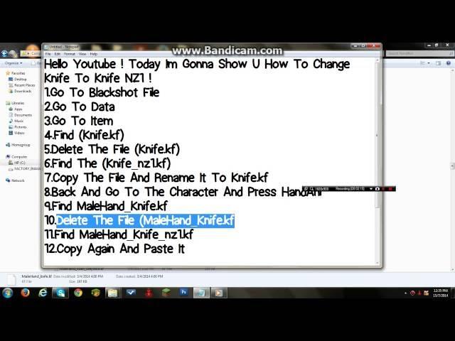 Blackshot : How To Change Knife To Knife NZ1