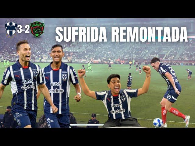 REACCIONANDO AL RAYADOS 3-2 JUAREZ DOBLETE DE CANALES DEBUTO EN CASA OCAMPOS EXPULSARON A BERTERAME