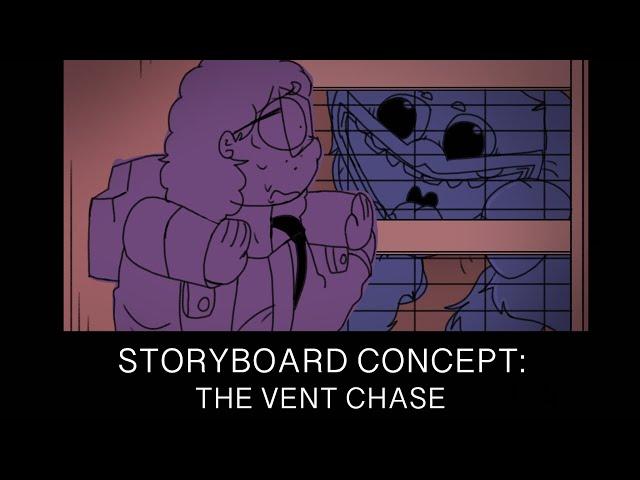 Poppy Playtime animation - The Vent Chase scene (storyboard)