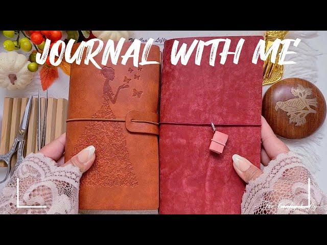 ASMR Vintage Journaling | Flipthrough & Starting a New Journal