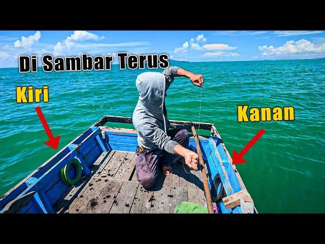 Kiri kanan Pancing diserang ikan | Mancing di laut