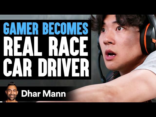 GAMER Becomes Real RACE CAR DRIVER | Dhar Mann Studios