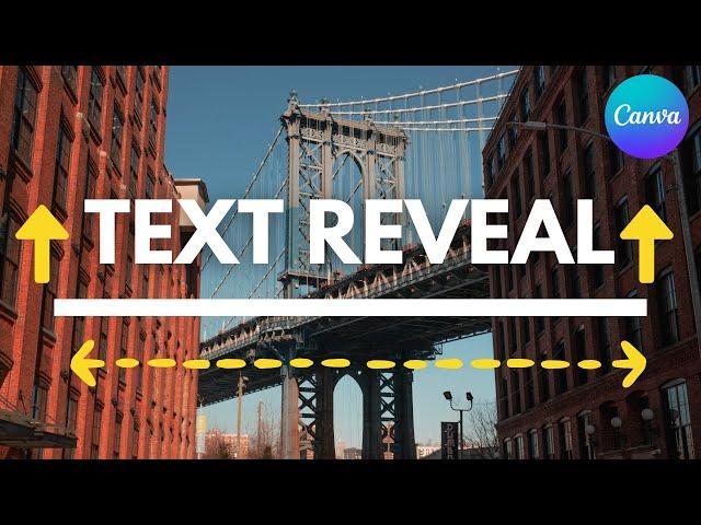 Text Reveal Animation Effect - Canva Tutorial