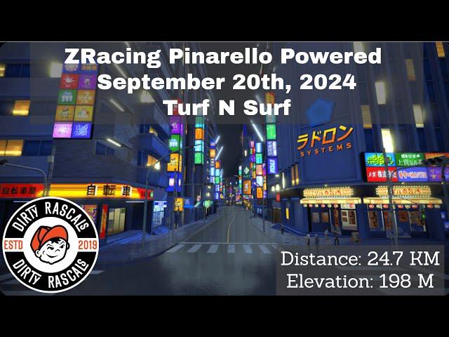 Zwift Racing ZRacing - Pinarello Powered - Turf N Surf - 4K Broadcast