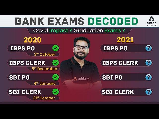 BANK EXAMS 2021 DECODED | IBPS PO, Clerk, SBI PO, Clerk 2021 Exams