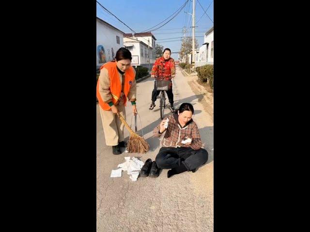 A scene on the street# funny story# humorous# joke# happy smile# country funny