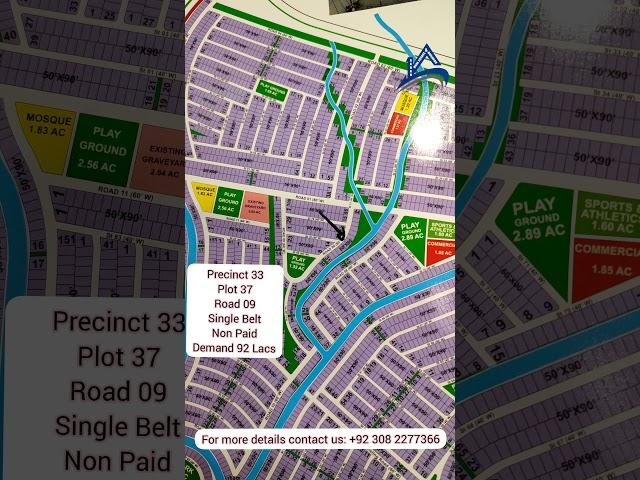 Precinct 33 Plot for Sale - Bahria Town Karachi Inventory : Aaban Real Estate & Builders