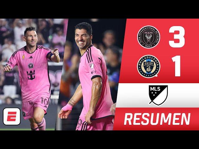 Lionel MESSI REGRESÓ con DOBLETE, SUÁREZ anota y el INTER MIAMI vence 3-1 a Philadelphia UNION | MLS