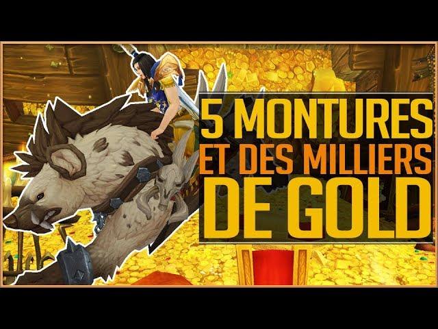 5 MONTURES ET DES MILLIERS DE GOLD ! [FARMING]